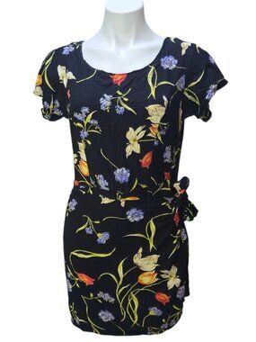 Vintage In Style Romper Playsuit Skort Shorts Wrap Size Medium 90s